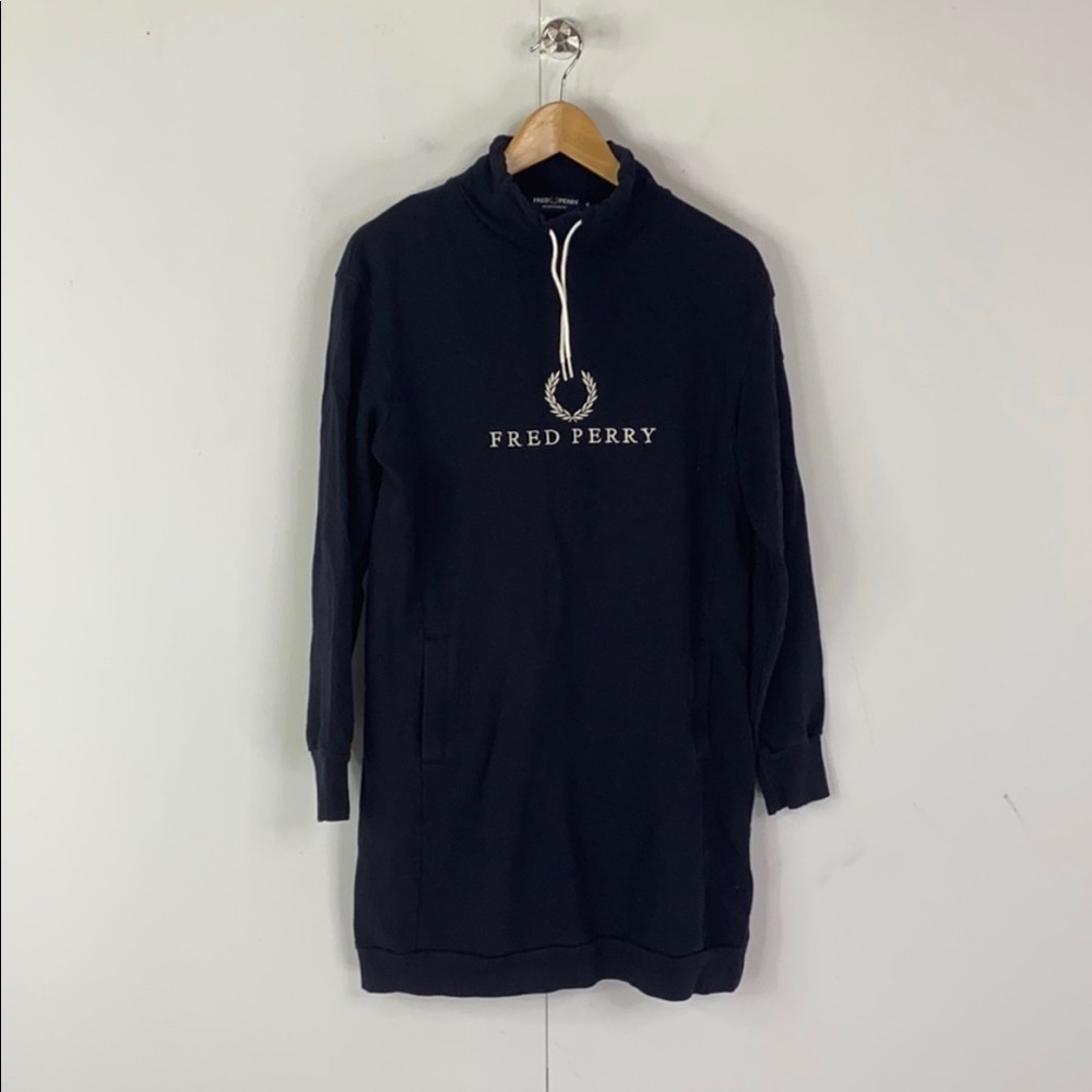 Fred Perry Sportswear Mock Neck Long Sleeve Sweater Dress